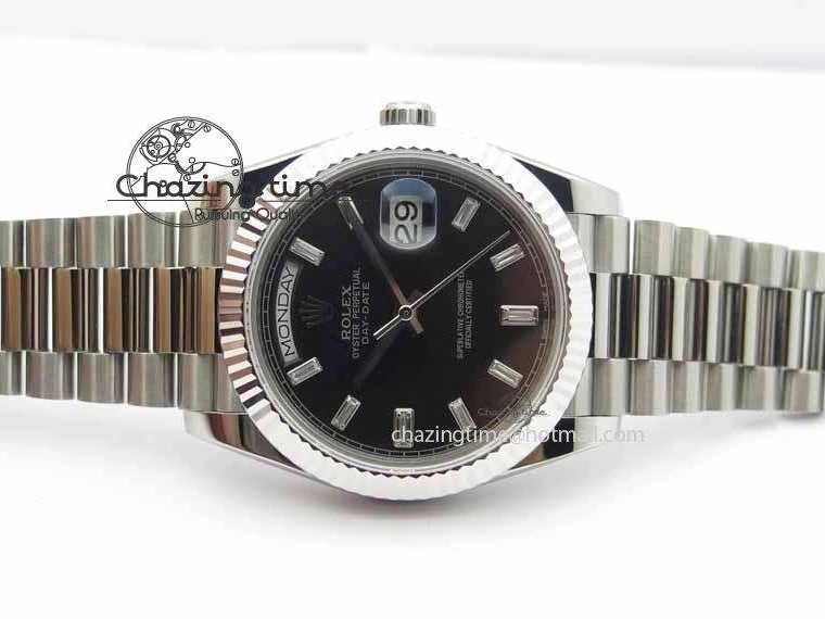MiroTime 0503 Day Date 40mm SS BP Maker Best Edition Black Dial Diamond Markers On SS Bracelet A Casual 3691